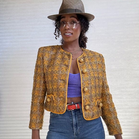 Mimmina 80’s Vintage Cropped Coat - Picture 2 of 15